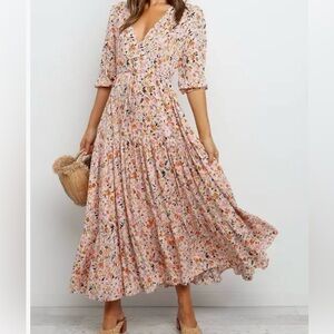 Petal & Pup Multicolor Floral Maxi Dress